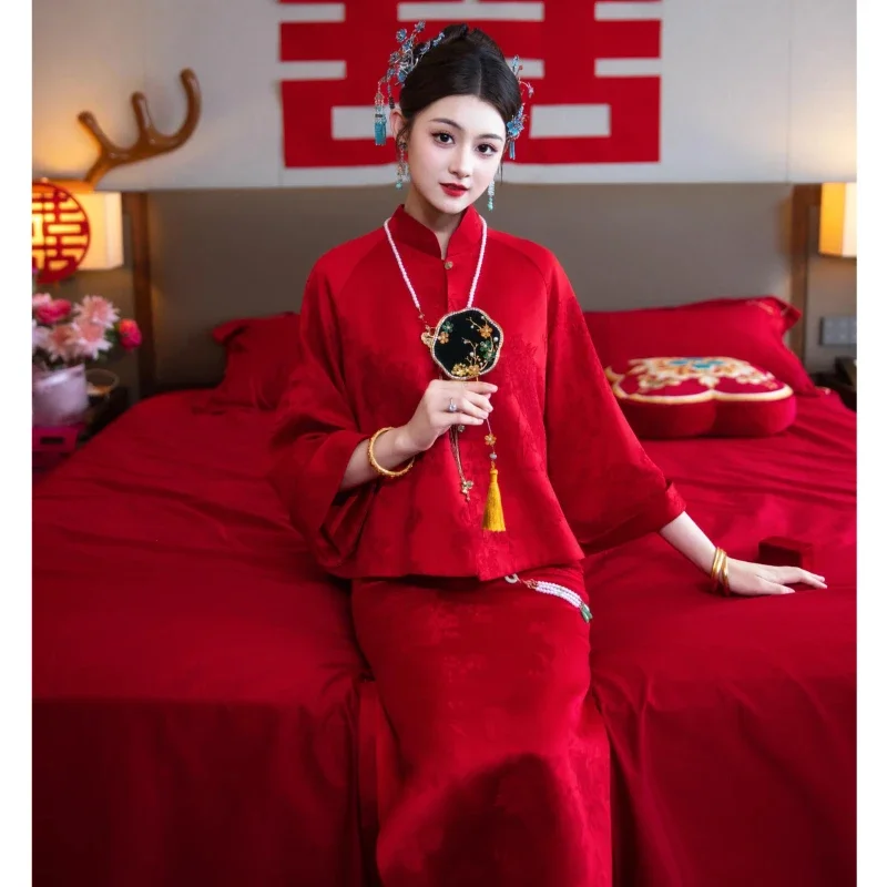 Chinese traditional dress Hanfu bride new Chinese improved cheongsam suit red engagement dress skirt hanfu chinese costume
Chinese traditional dress Hanfu bride new Chinese improved cheongsam suit red engagement dress skirt hanfu chinese costume