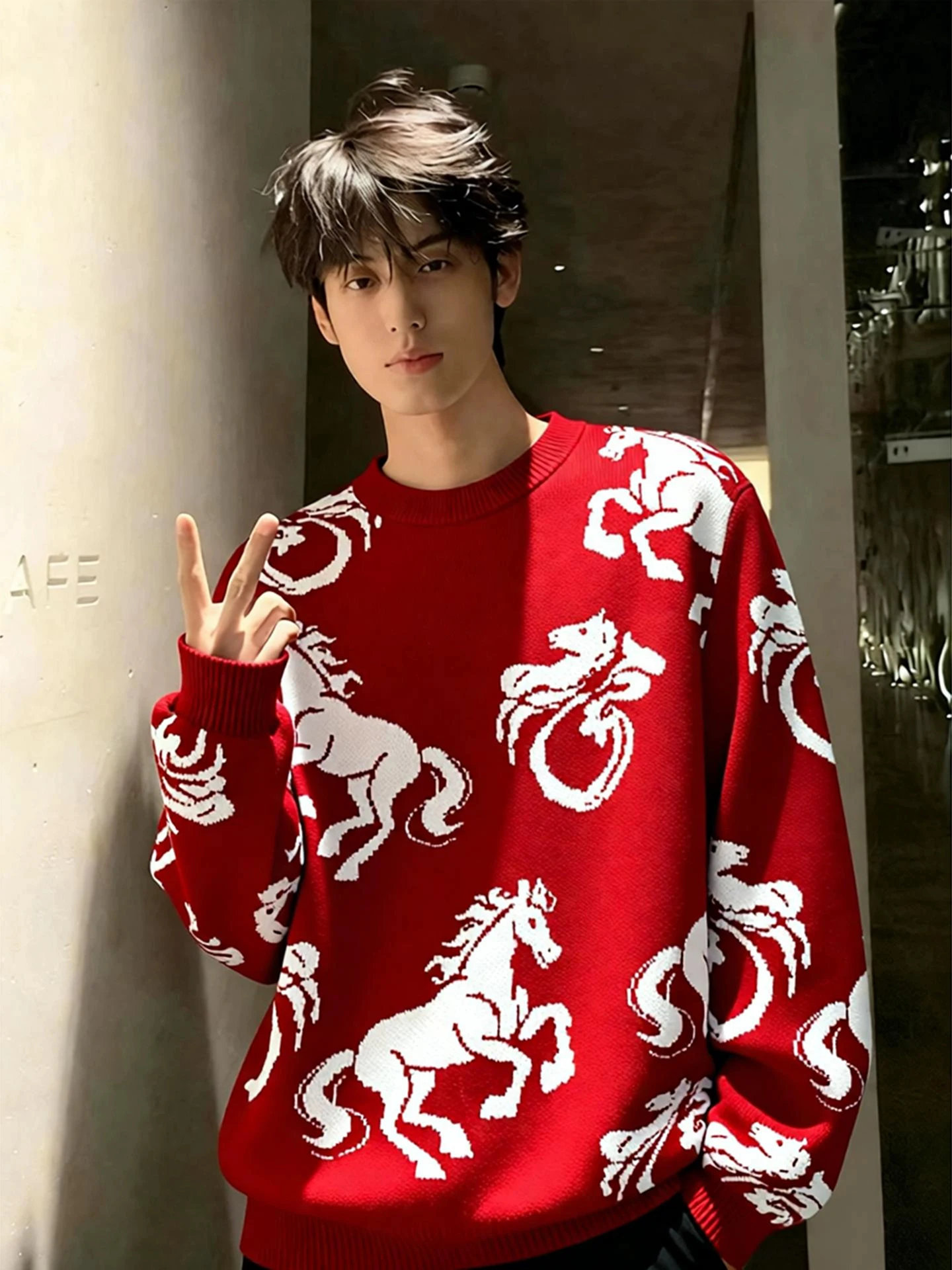 Thiened Knitted Sweater round Ne Soft Woolen Men's Autumn Winter New Year's Faion Base Layer Heavyweight Warm Sweater
Thiened Knitted Sweater round Ne Soft Woolen Men's Autumn Winter New Year's Faion Base Layer Heavyweight Warm Sweater