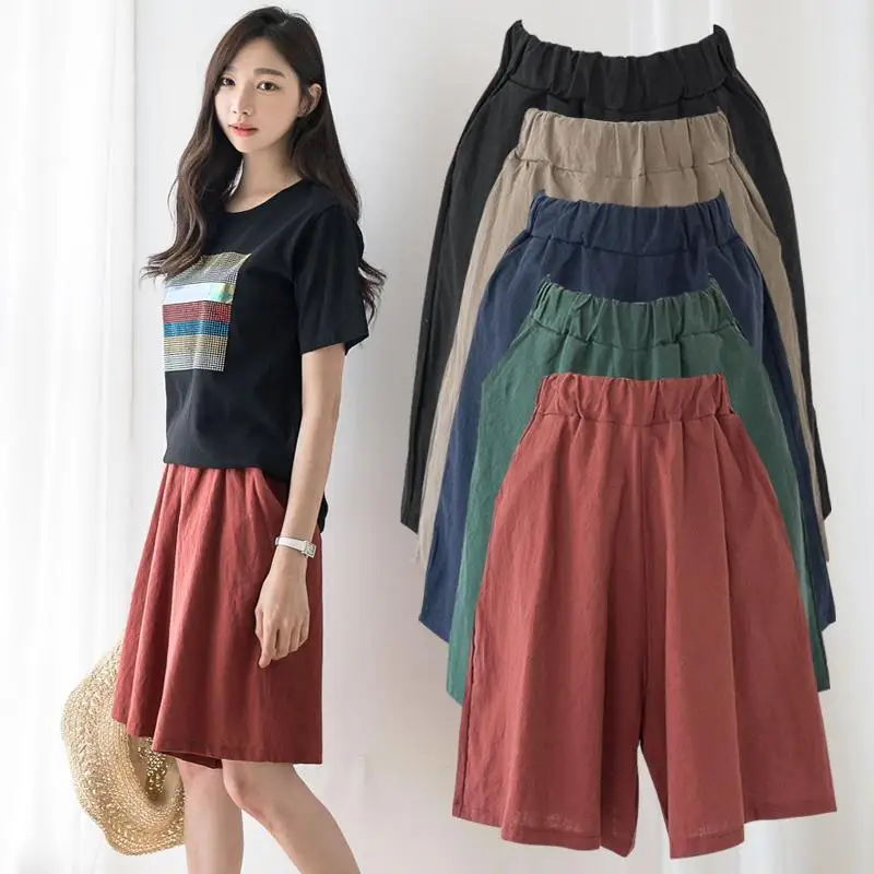 2024 Women High Waist Pants with Pocket Casual Loose Sports Shorts Female Elastic Waist Girls Solid Pants Summer Clothing F92
2024 Women High Waist Pants with Pocket Casual Loose Sports Shorts Female Elastic Waist Girls Solid Pants Summer Clothing F92