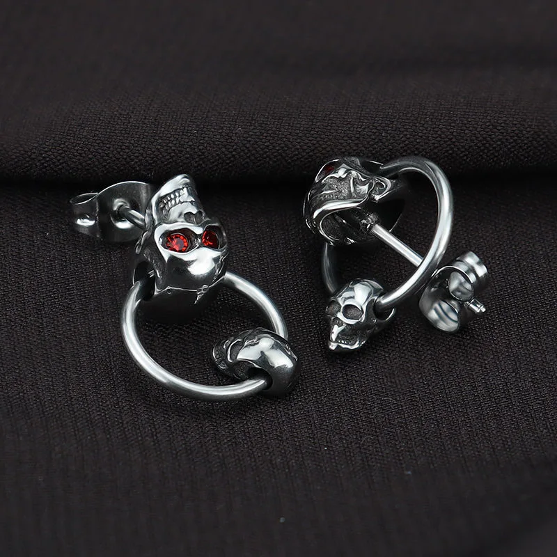 Skull Earrings Punk Boys Trendy Boys Rascal Handsome Ins Style Street Dark Earnail Fashion Jewelry
Skull Earrings Punk Boys Trendy Boys Rascal Handsome Ins Style Street Dark Earnail Fashion Jewelry