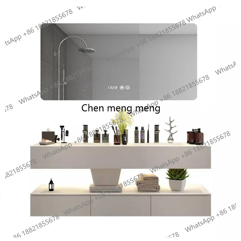 Nordic slate integrated bathroom cabinet combination intelligent washstand bathroom, double basin bathroom cabinet
Nordic slate integrated bathroom cabinet combination intelligent washstand bathroom, double basin bathroom cabinet