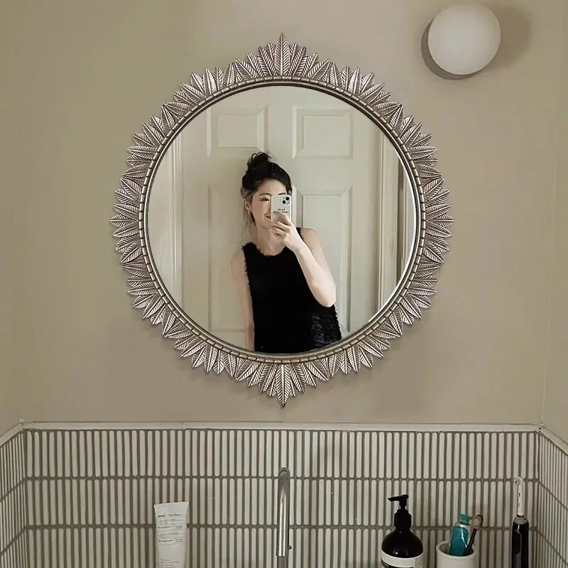 French bathroom mirror wall hanging round retro old vanity European bathroom toilet vanity
French bathroom mirror wall hanging round retro old vanity European bathroom toilet vanity