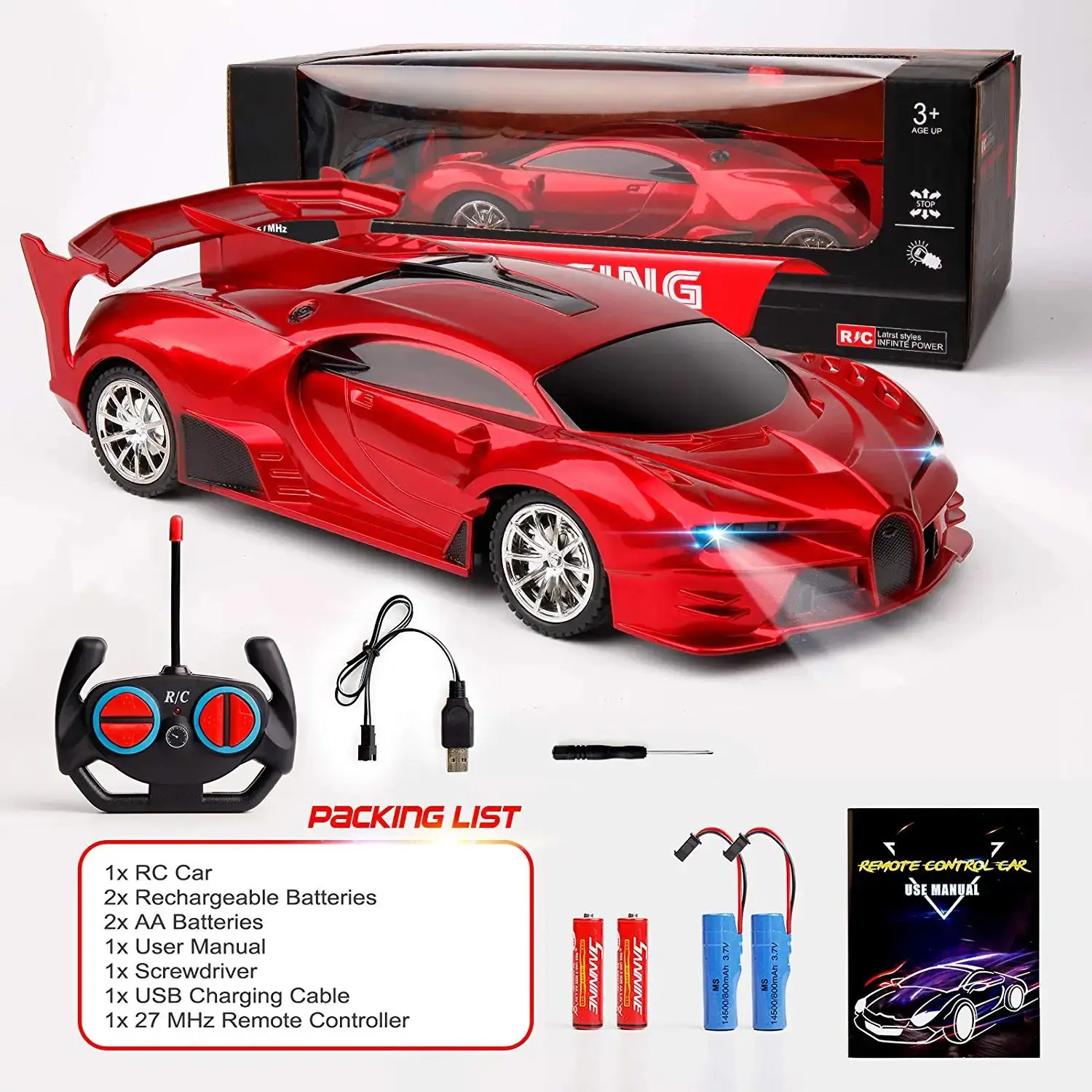 1:20 RC Car With Led Light 2.4G Radio Remote Control Cars Sports High-speed Drift Car Boys Toys For Childrens Birthday Gift
1:20 RC Car With Led Light 2.4G Radio Remote Control Cars Sports High-speed Drift Car Boys Toys For Childrens Birthday Gift