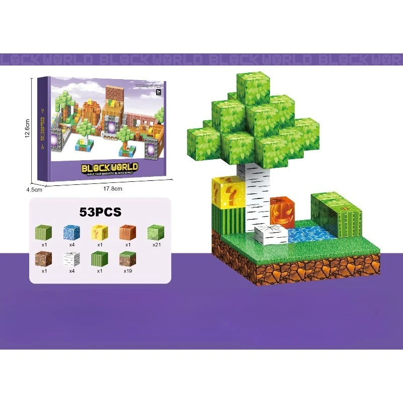 Cartoon Game Peripheral Toy Minecrafts Magnetic Block Theme Set DIY Model Birthday Gifts
Cartoon Game Peripheral Toy Minecrafts Magnetic Block Theme Set DIY Model Birthday Gifts
