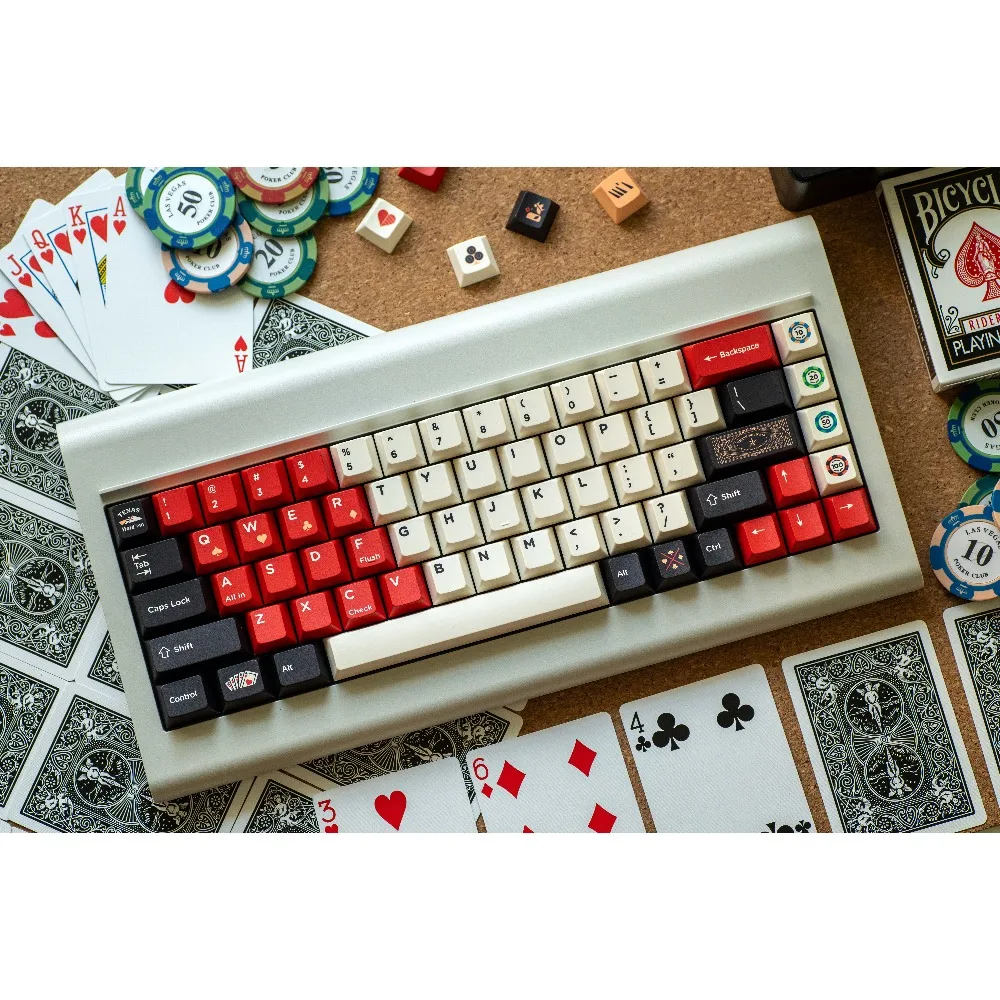 Набор клавишных колпачков Wukds Poker, 145 клавиш, PBT, изготовленная на заказ ретро-клавиатура, колпачок с вишневым профилем для механической клавиатуры, аксессуары, подарок
Набор клавишных колпачков Wukds Poker, 145 клавиш, PBT, изготовленная на заказ ретро-клавиатура, колпачок с вишневым профилем для механической клавиатуры, аксессуары, подарок