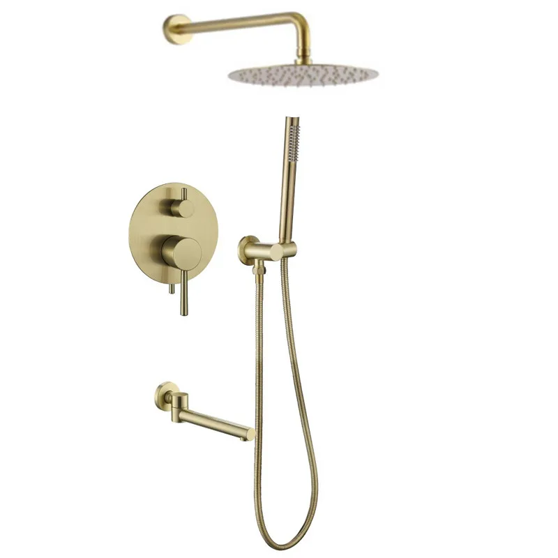 wall mount brushed gold Shower Set 10" or 12 inch SUS 304 stainless steel Rain ultra-thin concealed Shower set IS038
wall mount brushed gold Shower Set 10" or 12 inch SUS 304 stainless steel Rain ultra-thin concealed Shower set IS038