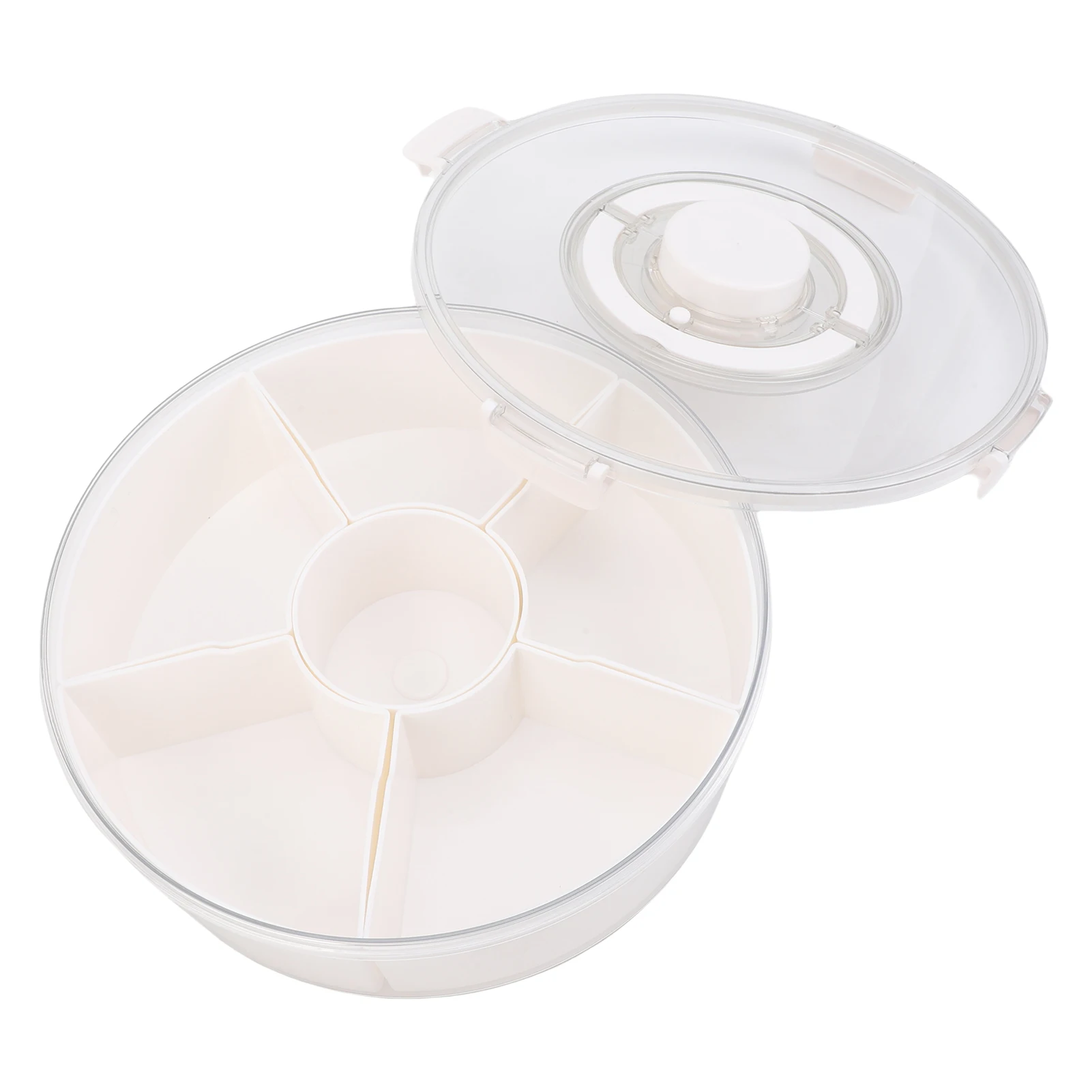 Airtight Snackle Box Container Cream White 6 Removable Compartments Vacuumize Snackle Box Multi Purpose Sturdy for Fruits Nuts
Airtight Snackle Box Container Cream White 6 Removable Compartments Vacuumize Snackle Box Multi Purpose Sturdy for Fruits Nuts