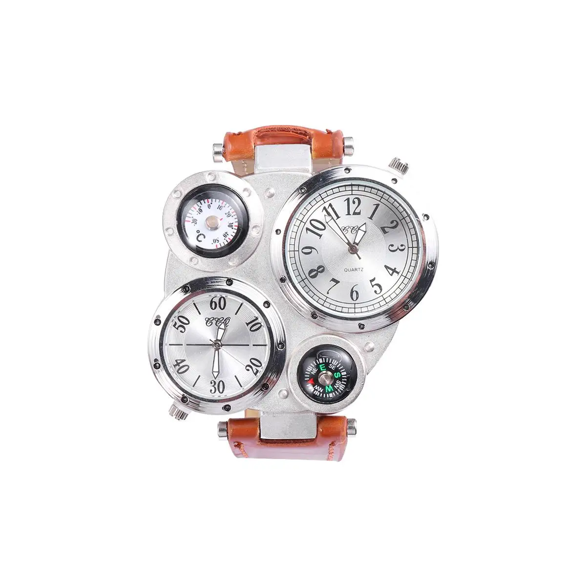 1Pcs Double Genuine Watch Outdoor Sports Thermometer Compass Watch (Light Coffee)
1Pcs Double Genuine Watch Outdoor Sports Thermometer Compass Watch (Light Coffee)