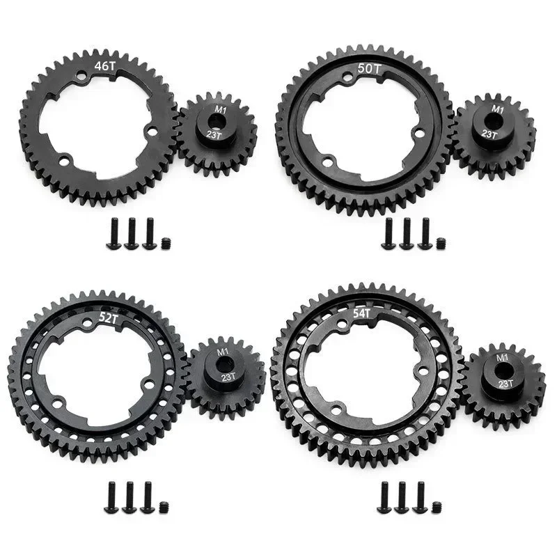M1 46T 50T 52T 54T HardenedSteel Motor gear for 1/5 Trxs X-Maxx 1/7 X0-1 1/10 Maxx 1/10 E-REVO 2.0 VXL RC Model Upgrade Parts
M1 46T 50T 52T 54T HardenedSteel Motor gear for 1/5 Trxs X-Maxx 1/7 X0-1 1/10 Maxx 1/10 E-REVO 2.0 VXL RC Model Upgrade Parts