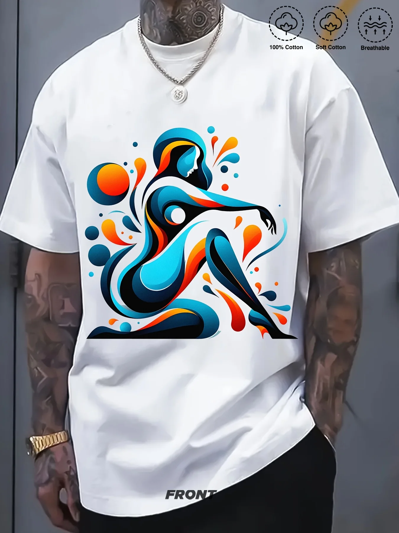 Men's Never Give Up Graphic Cotton T-Shirt - Casual Round Neck Short Sleeve, Vibrant Geometric Design
Men's Never Give Up Graphic Cotton T-Shirt - Casual Round Neck Short Sleeve, Vibrant Geometric Design