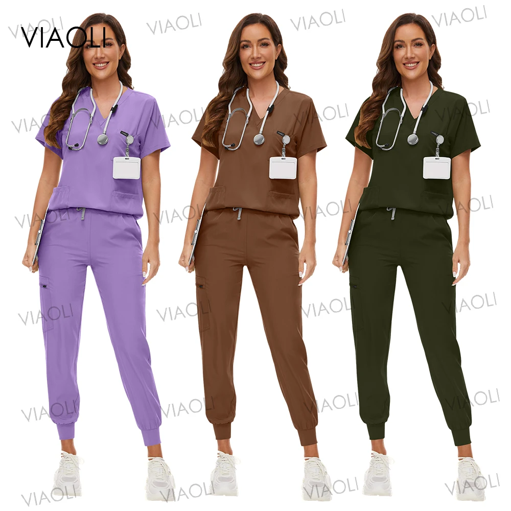 New Hospital Medical Uniform Scrub Set Doctor Nurse Women Surgical Suit Dental Clinic Beauty Salon Pet Shop Workwear Accessories
New Hospital Medical Uniform Scrub Set Doctor Nurse Women Surgical Suit Dental Clinic Beauty Salon Pet Shop Workwear Accessories