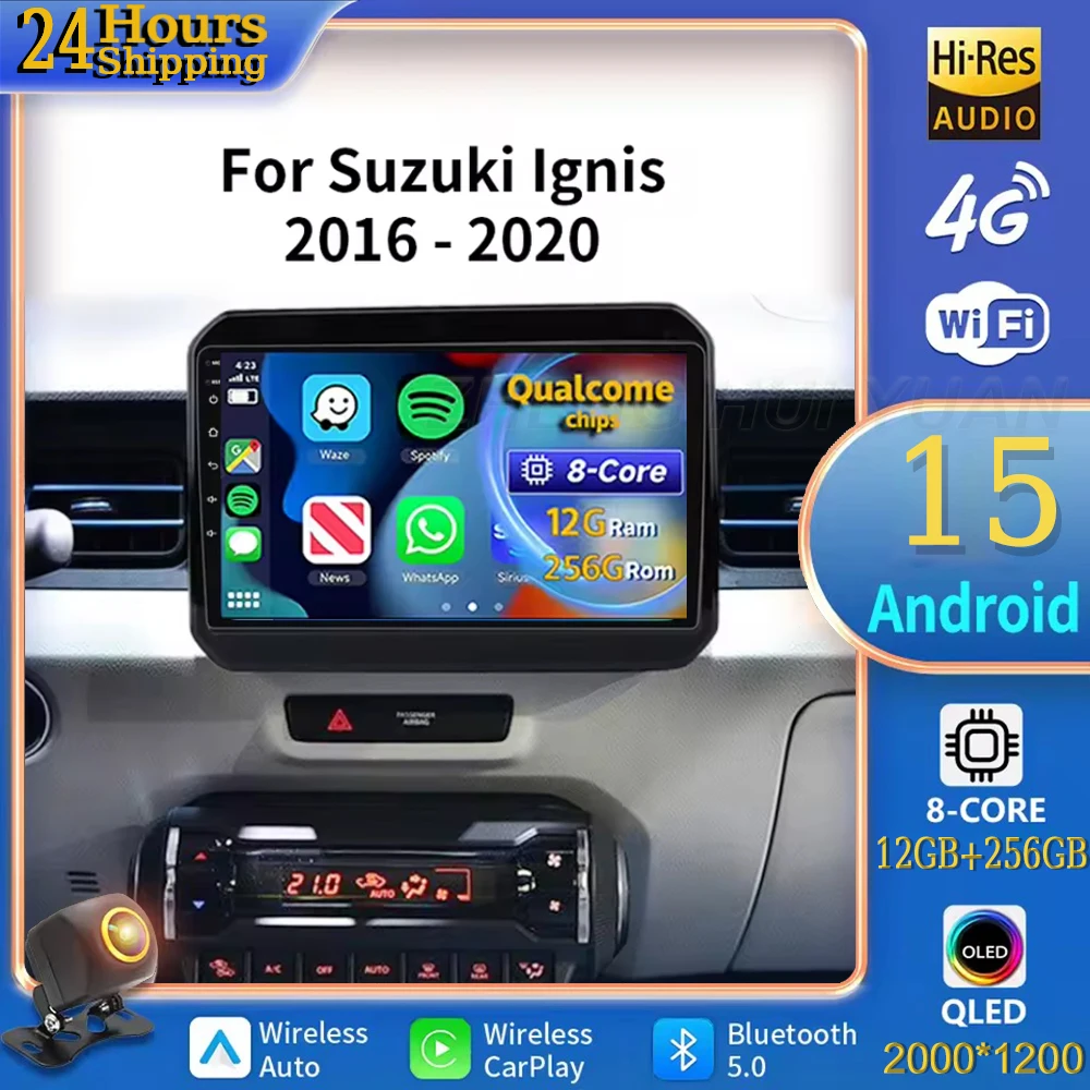 Android Auto Carplay головное устройство навигация GPS для Suzuki Ignis 2016 2017 2018 2019 2020 Android 15 автомобильный радиоприемник мультимедийный плеер
Android Auto Carplay головное устройство навигация GPS для Suzuki Ignis 2016 2017 2018 2019 2020 Android 15 автомобильный радиоприемник мультимедийный плеер