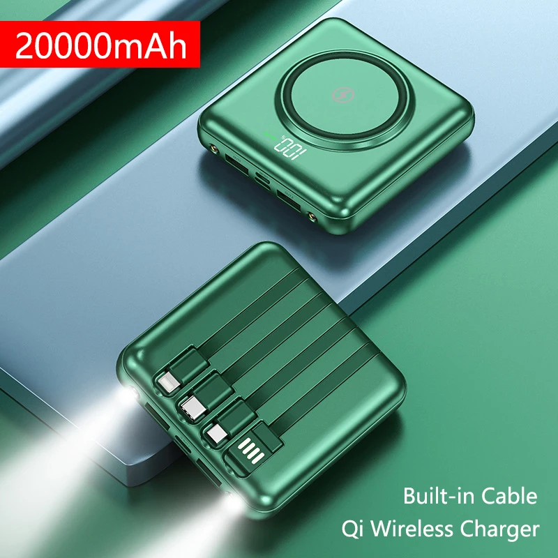 Мини-беспроводной внешний аккумулятор емкостью 20000 мАч со встроенным кабелем, портативное зарядное устройство Powerbank для IPhone 16 15 Samsung S24 S23 Huawei Xiaomi
Мини-беспроводной внешний аккумулятор емкостью 20000 мАч со встроенным кабелем, портативное зарядное устройство Powerbank для IPhone 16 15 Samsung S24 S23 Huawei Xiaomi