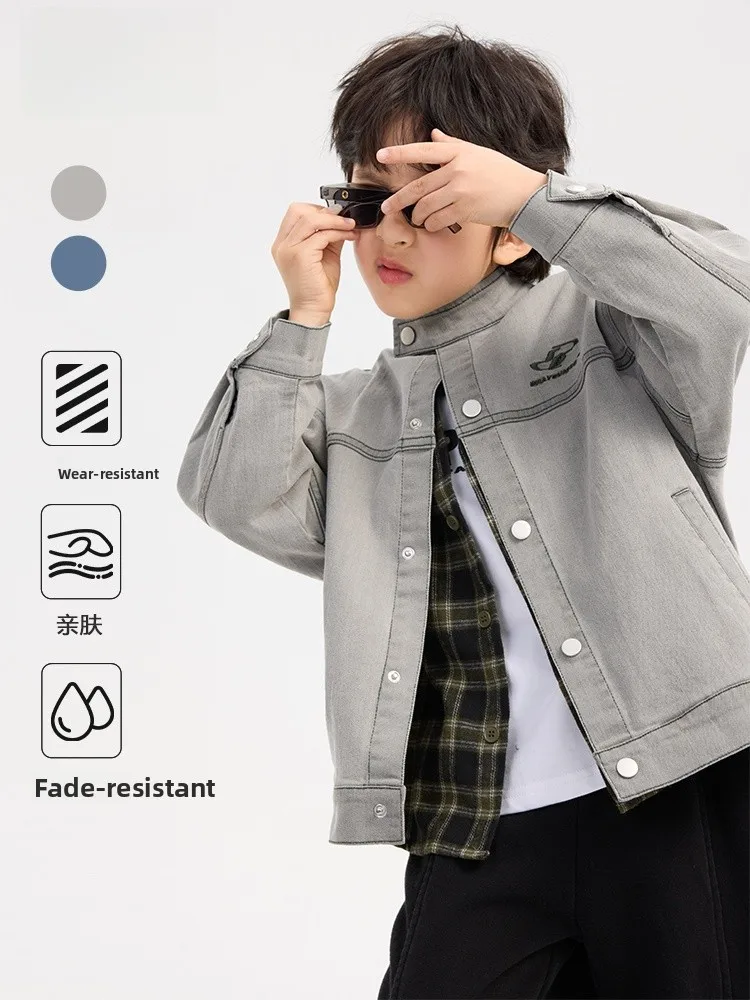 Boys' Spring Long Sleeve Denim Jacket Shirt Fashionable Casual Wear Resistant Cotton Polyester Blend Korean Style Children's ...
Boys' Spring Long Sleeve Denim Jacket Shirt Fashionable Casual Wear Resistant Cotton Polyester Blend Korean Style Children's ...