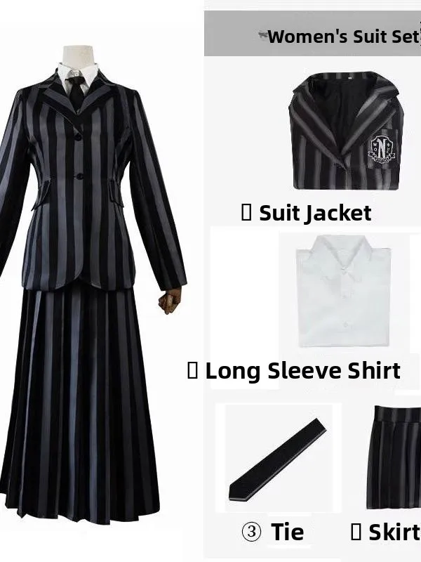 Halloween Wednesday Cosplay Uniform Set School Uniform Costume Women's Fashion Spring 2026 No Brand Registered Trademark
Halloween Wednesday Cosplay Uniform Set School Uniform Costume Women's Fashion Spring 2026 No Brand Registered Trademark