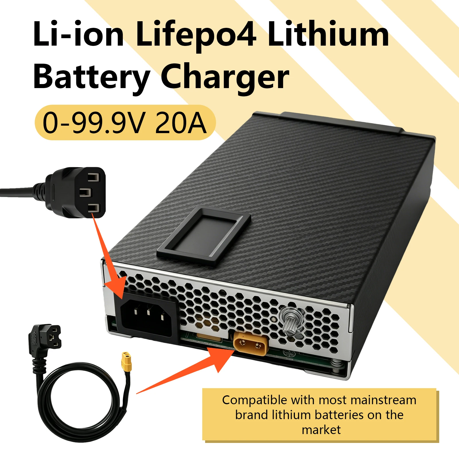 Voltage Adjustable Charger1-99V 1-20A Fast Charger 16S 20S 24S Li-ion Lifepo4 Battery Charger For Electric Bicycle Scooter Ebike
Voltage Adjustable Charger1-99V 1-20A Fast Charger 16S 20S 24S Li-ion Lifepo4 Battery Charger For Electric Bicycle Scooter Ebike