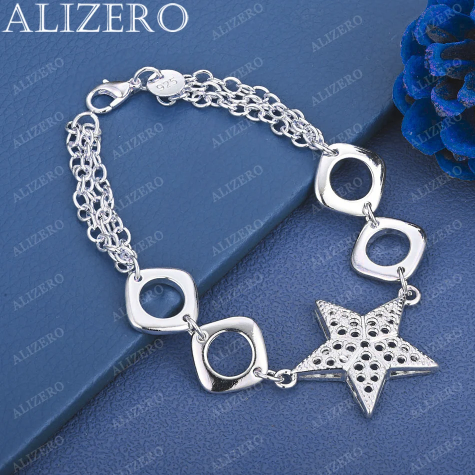 ALIZERO 925 Sterling Silver Hollow Star Bracelets For Women Trend Birthday Gifts Fashion Party Fine Jewelry
ALIZERO 925 Sterling Silver Hollow Star Bracelets For Women Trend Birthday Gifts Fashion Party Fine Jewelry
