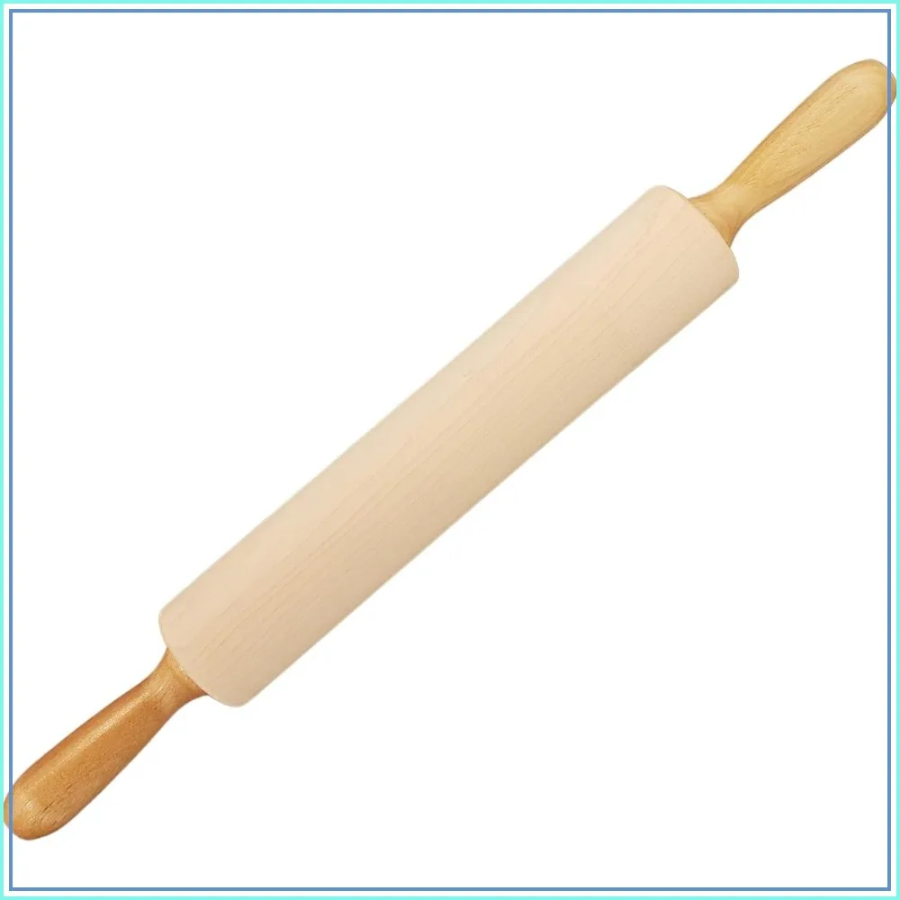 Natural Wood Rolling Pin with Handles - 2.4x12in Barrel, 21in Total - Baking & Pastry Roller
Natural Wood Rolling Pin with Handles - 2.4x12in Barrel, 21in Total - Baking & Pastry Roller