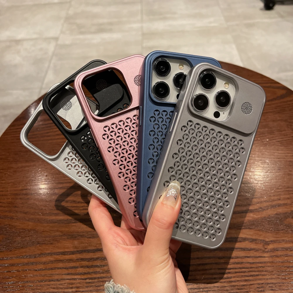 Fashion Ultra-Thin Breathable Cooling Mesh Case For iPhone 11 12 13 Pro Max 14 15 Heat Dissipation Lens Protection Bumper Cover
Fashion Ultra-Thin Breathable Cooling Mesh Case For iPhone 11 12 13 Pro Max 14 15 Heat Dissipation Lens Protection Bumper Cover