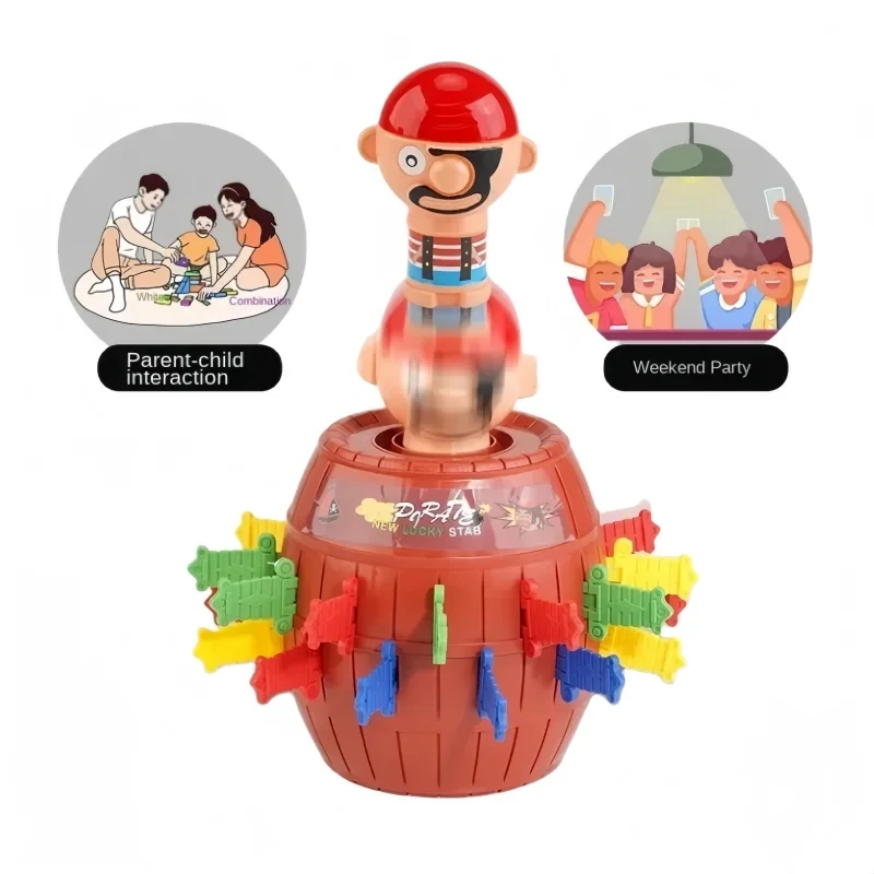Novelty Funny Pirate Barrel Toys Lucky Game Jumping Pirates Bucket Sword Stab Pop Up Tricky Toy Family Jokes For Child Kid Gift
Novelty Funny Pirate Barrel Toys Lucky Game Jumping Pirates Bucket Sword Stab Pop Up Tricky Toy Family Jokes For Child Kid Gift
