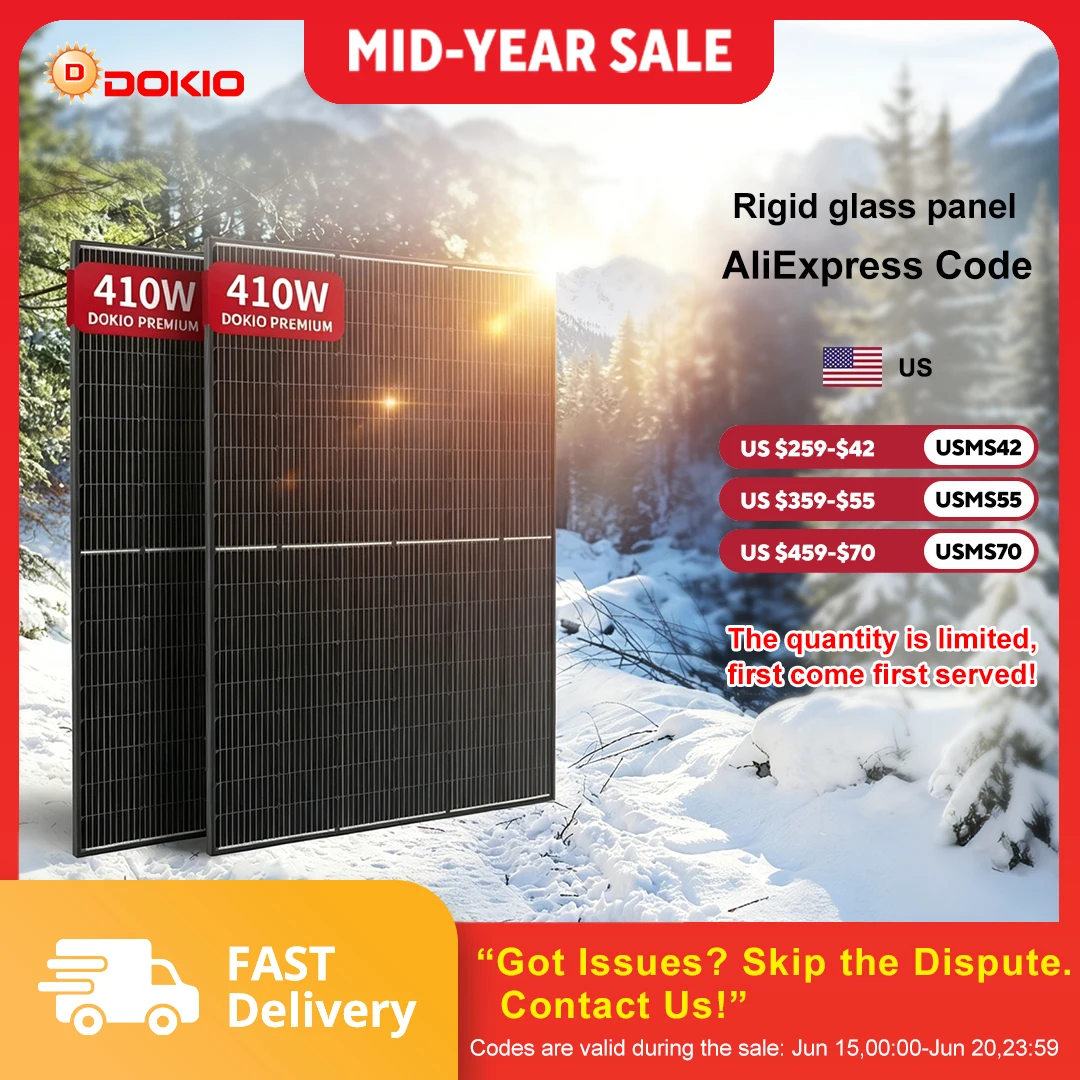 DOKIO 400W Balcony Solar Power Plant | 4x400W Plug & Play Photovoltaic System | US Local Shipping
DOKIO 400W Balcony Solar Power Plant | 4x400W Plug & Play Photovoltaic System | US Local Shipping