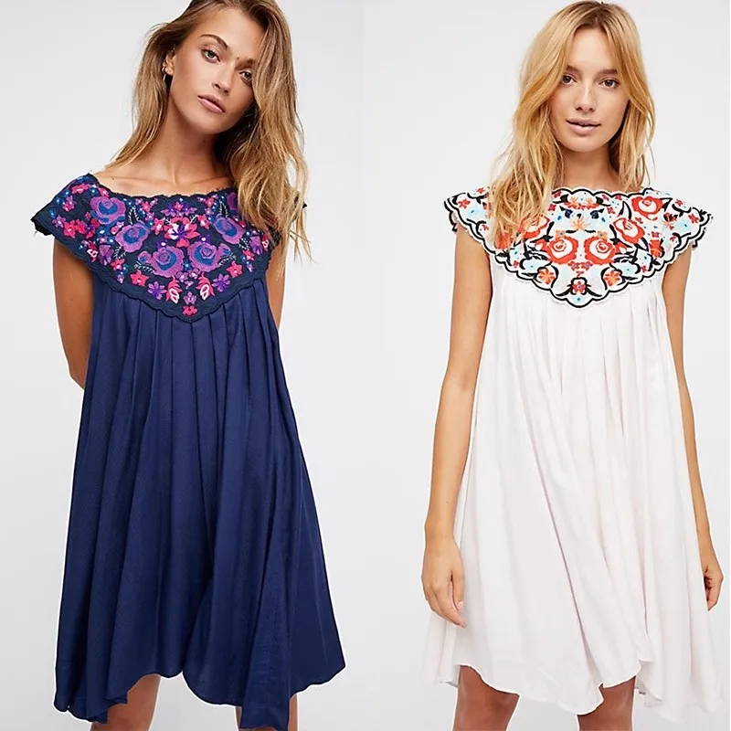 2024 New Fashion Vintage Loose Casual Cotton Summer Women Embroidery O Neck Sleeveless TankS Holiday Party Dresses
2024 New Fashion Vintage Loose Casual Cotton Summer Women Embroidery O Neck Sleeveless TankS Holiday Party Dresses