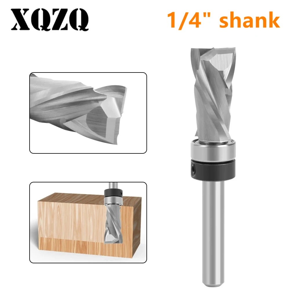 Bearing Ultra-Performance Compression Flush Trim Solid Carbide CNC Router Bit for Woodworking End Mill 1/4 Inch Shank
Bearing Ultra-Performance Compression Flush Trim Solid Carbide CNC Router Bit for Woodworking End Mill 1/4 Inch Shank