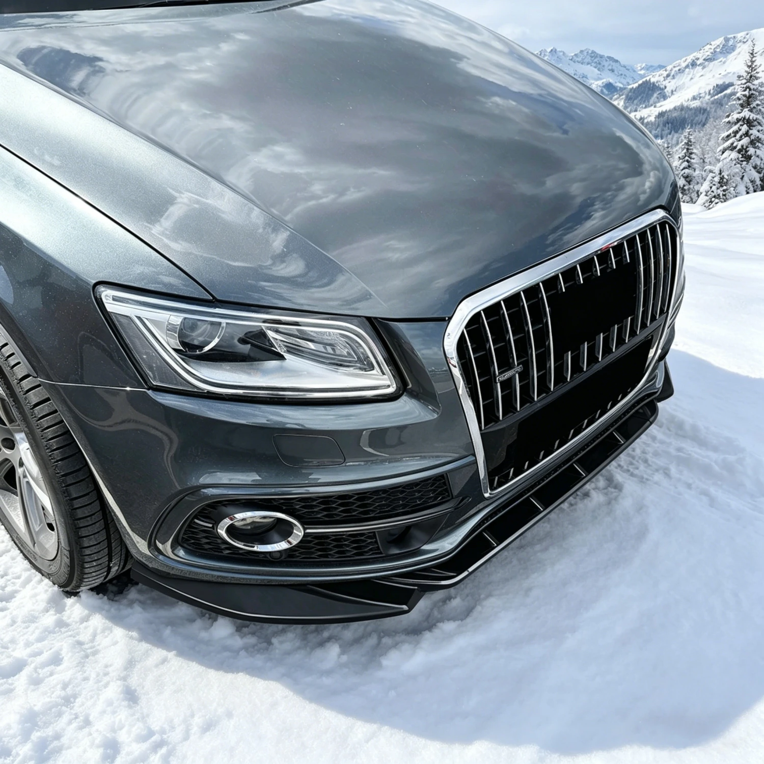 Комплект из 3 глянцевых черных сплиттеров переднего бампера для Audi Q5 8R Sline SQ5 2013-2016: тюнинг, защита бампера, накладки, обвесы
Комплект из 3 глянцевых черных сплиттеров переднего бампера для Audi Q5 8R Sline SQ5 2013-2016: тюнинг, защита бампера, накладки, обвесы