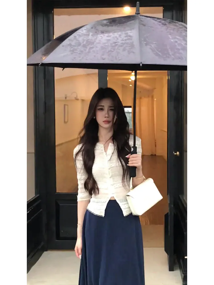 Ранняя осень, корейский комплект с шикарной юбкой, красивый уникальный топ и юбка, комбинированный антивозрастной модный комплект из двух предметов
Ранняя осень, корейский комплект с шикарной юбкой, красивый уникальный топ и юбка, комбинированный антивозрастной модный комплект из двух предметов