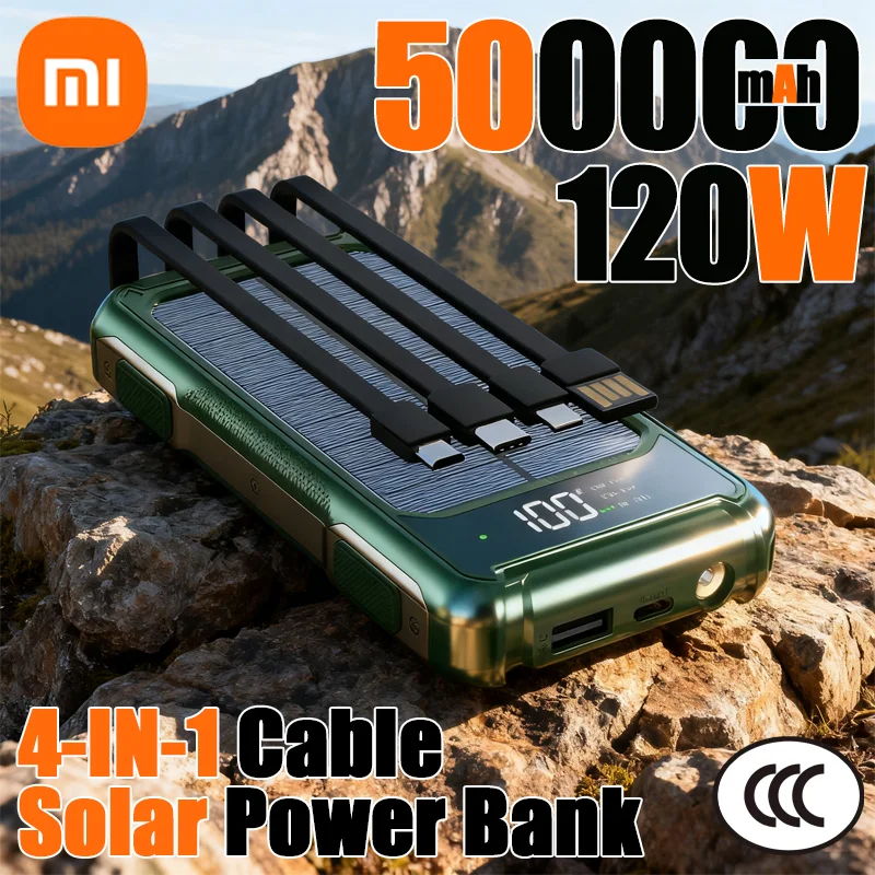Xiaomi 200000mAh Solar Power Bank Large Capacity 4-in-1 Built in Cables Intelligent Digital Display Power Supply For IPhone
Xiaomi 200000mAh Solar Power Bank Large Capacity 4-in-1 Built in Cables Intelligent Digital Display Power Supply For IPhone