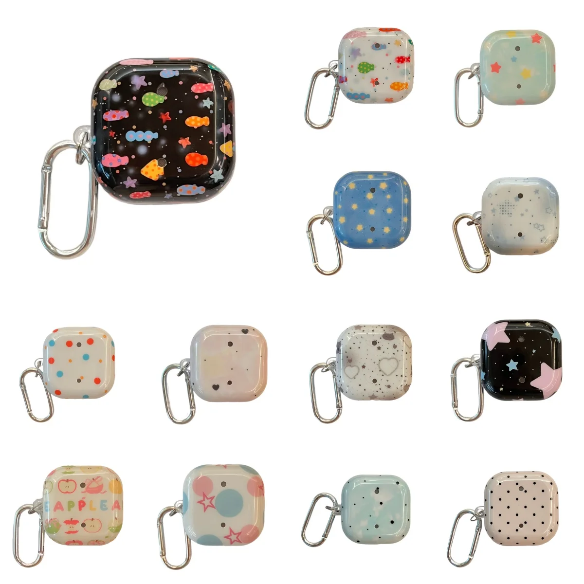 Cute IMD Earphone Case For Samsung Galaxy Buds 4 3 Kawaii Polka Dot/Star Print Hard Protective Cover With Keychain Accessories
Cute IMD Earphone Case For Samsung Galaxy Buds 4 3 Kawaii Polka Dot/Star Print Hard Protective Cover With Keychain Accessories