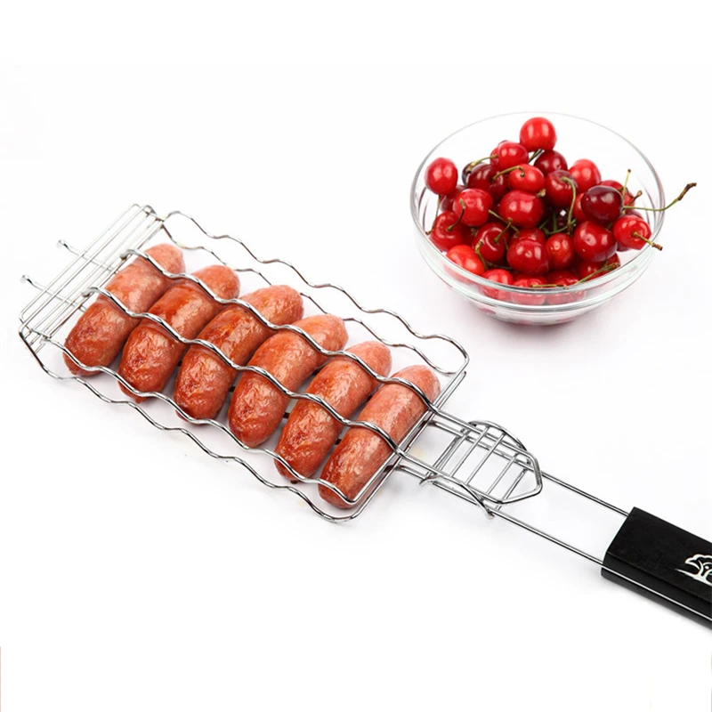Sausage Grill Mesh Portable BBQ Grilling Basket Stainless Steel Reusable Durable Barbecue Tool Basket Barbecue Grill Net
Sausage Grill Mesh Portable BBQ Grilling Basket Stainless Steel Reusable Durable Barbecue Tool Basket Barbecue Grill Net