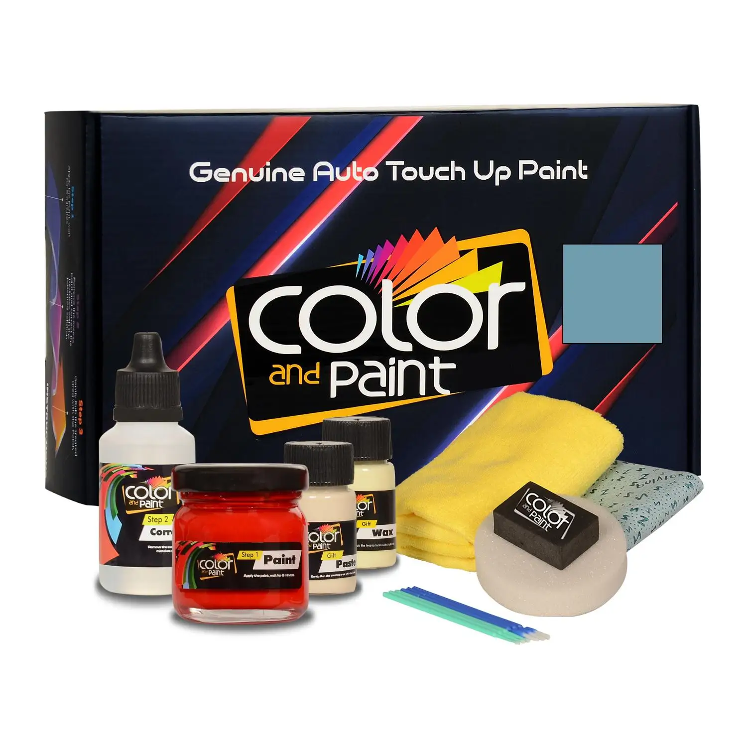 Color and Paint compatible with Ford America Automotive Touch Up Paint - INLET BLUE - F - Plus Care
Color and Paint compatible with Ford America Automotive Touch Up Paint - INLET BLUE - F - Plus Care