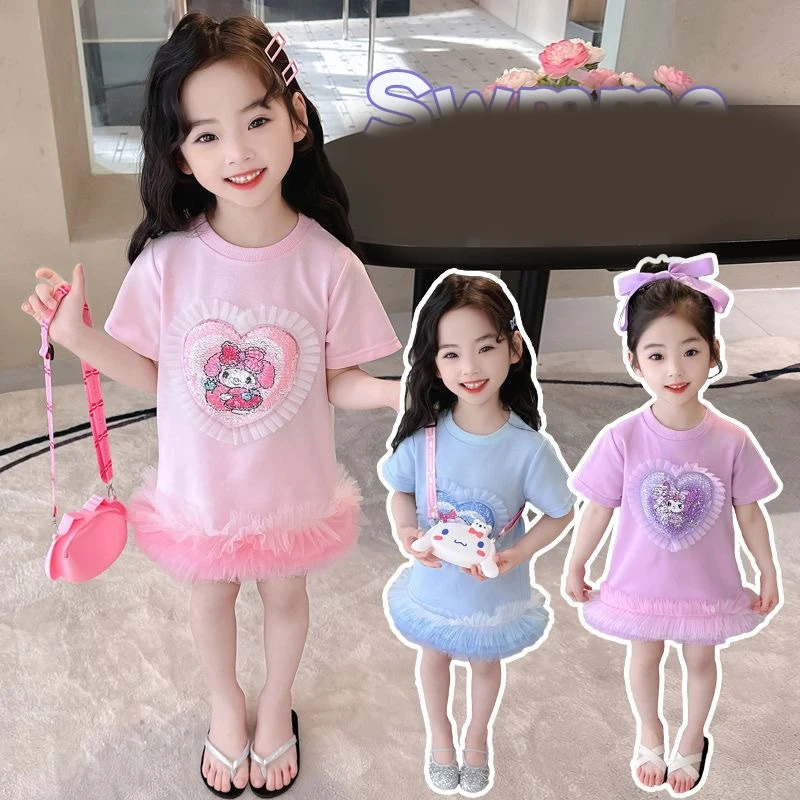 Kawaii Cinnamoroll аниме платье для девочек Sanrio милая пышная юбка Куроми летняя новая милая студенческая принцесса с блестками праздничный подарок
Kawaii Cinnamoroll аниме платье для девочек Sanrio милая пышная юбка Куроми летняя новая милая студенческая принцесса с блестками праздничный подарок