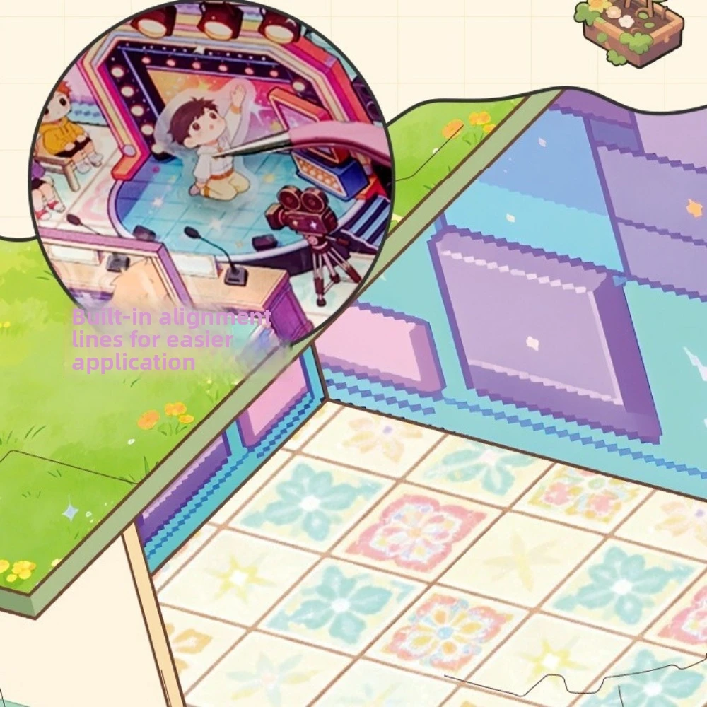 New Variety Show Mini Scene Stickers PET Finely Die-Cut Miniature Sticker Book 8 Large Scene 3D Decorative Stickers for Journals
New Variety Show Mini Scene Stickers PET Finely Die-Cut Miniature Sticker Book 8 Large Scene 3D Decorative Stickers for Journals