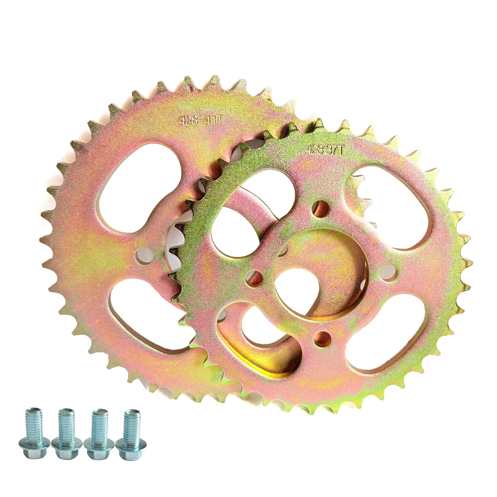 ATV Rear Sprocket 428 37T/41T For 50cc 110cc 125cc Tao Roketa Coolster Kazuma Sunl Chinese Quads 4 Wheeler Go Kart UTV Buggy
ATV Rear Sprocket 428 37T/41T For 50cc 110cc 125cc Tao Roketa Coolster Kazuma Sunl Chinese Quads 4 Wheeler Go Kart UTV Buggy