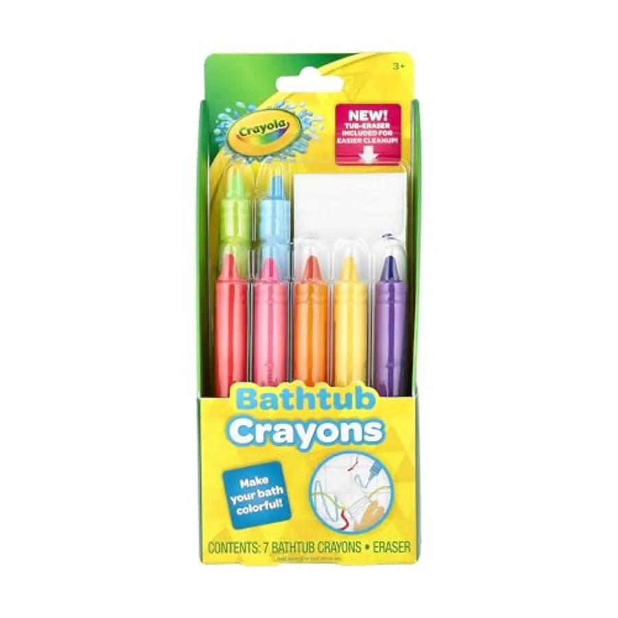 Bathtub Crayons with Magic Eraser, Washable Tub Coloring Kit for,Non-Toxic, Easy Cleanup Bath Toys for,Includes 7 Crayons + Era
Bathtub Crayons with Magic Eraser, Washable Tub Coloring Kit for,Non-Toxic, Easy Cleanup Bath Toys for,Includes 7 Crayons + Era