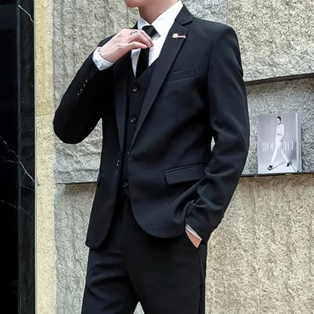 Formal Solid Men Suits Summer Casual Boutique Business Office Outfits Slim Groom Wedding Tuxedo 3 Piece (Blazer+Vest+Pants)
Formal Solid Men Suits Summer Casual Boutique Business Office Outfits Slim Groom Wedding Tuxedo 3 Piece (Blazer+Vest+Pants)