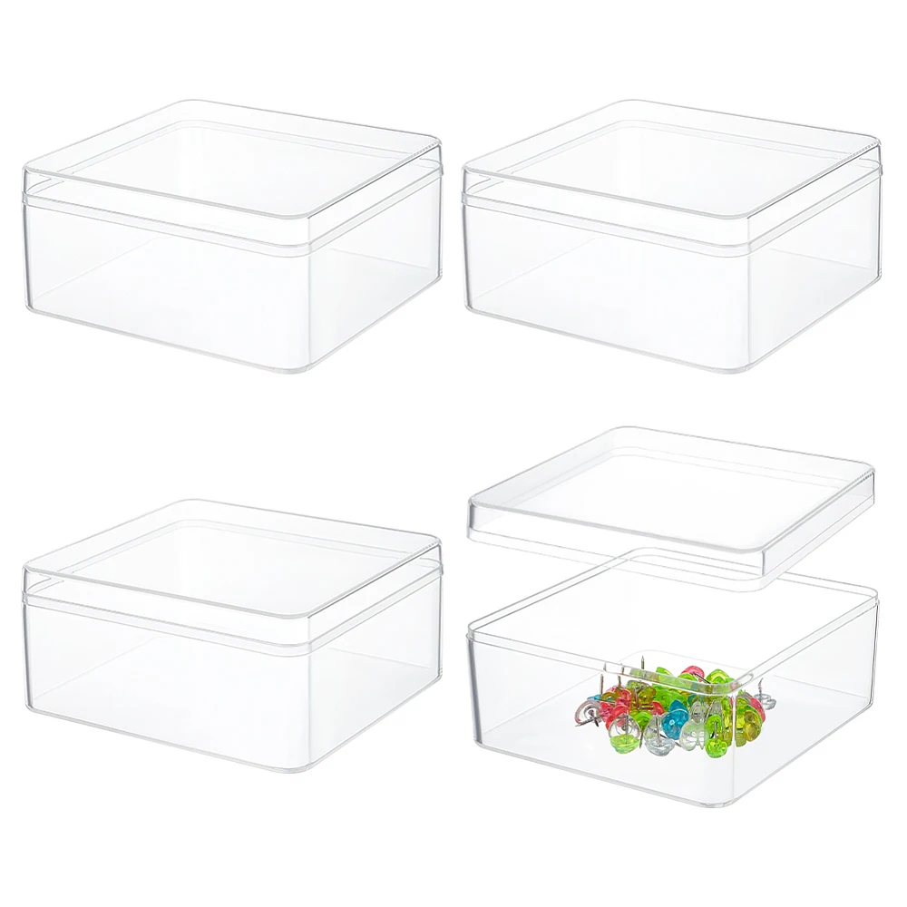 4pcs Acrylic Storage boxes with Lids 4.7x5x2.3inch Square Storage Containers Cube Storage Display box for Wedding Party Treats
4pcs Acrylic Storage boxes with Lids 4.7x5x2.3inch Square Storage Containers Cube Storage Display box for Wedding Party Treats