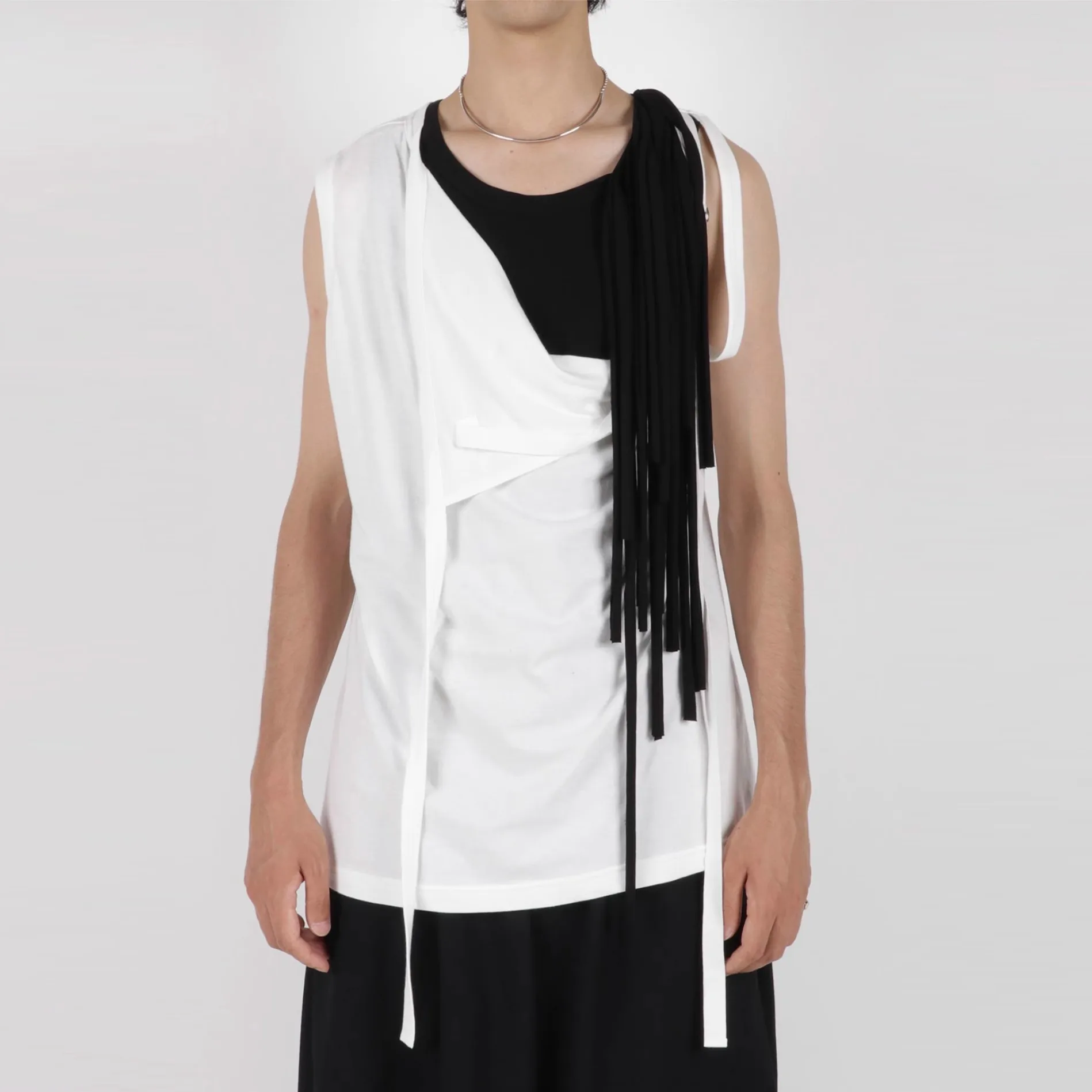 YOJI OOAK original design streamer cotton tank vest men's undershirt fringe loose vest sleeveless
YOJI OOAK original design streamer cotton tank vest men's undershirt fringe loose vest sleeveless