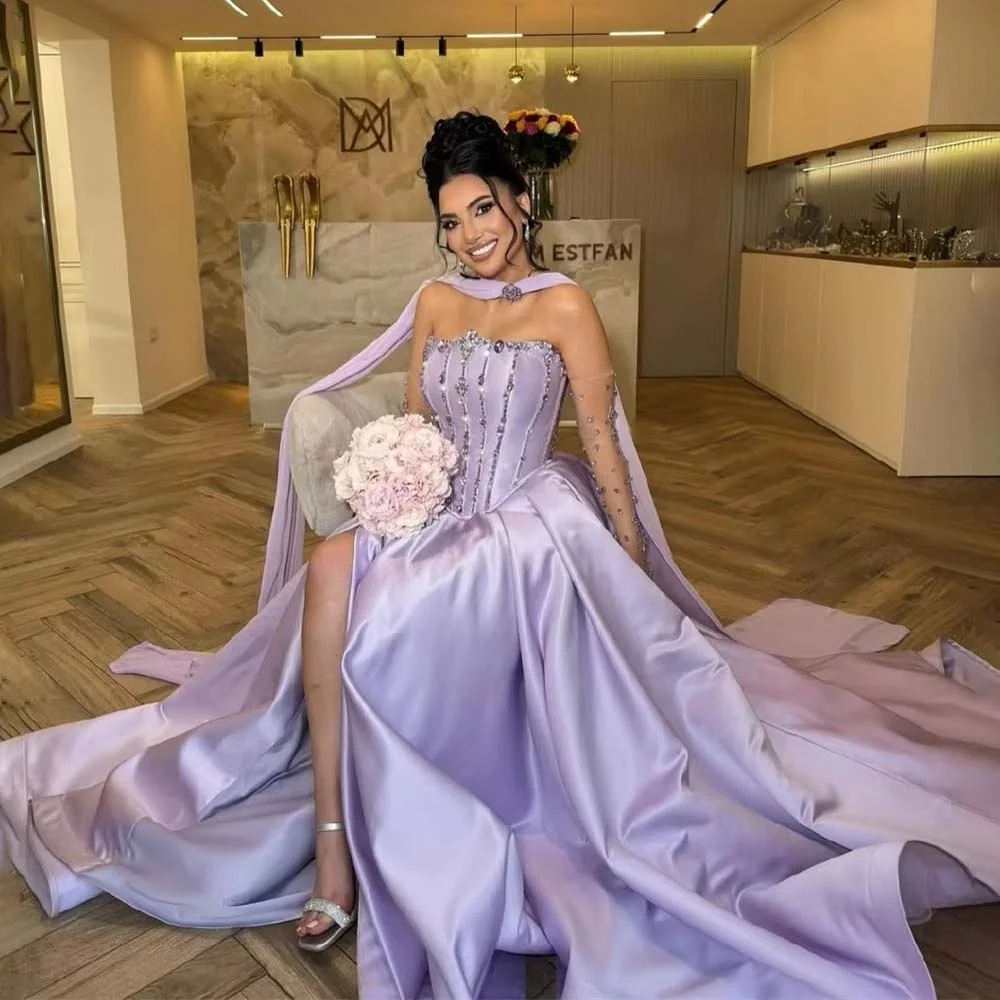 Customized Exquisite Beading Women Prom Dress Sexy Sleeveless Charming A-line High Split Party Dress Women Ruffles Evening Gown
Customized Exquisite Beading Women Prom Dress Sexy Sleeveless Charming A-line High Split Party Dress Women Ruffles Evening Gown