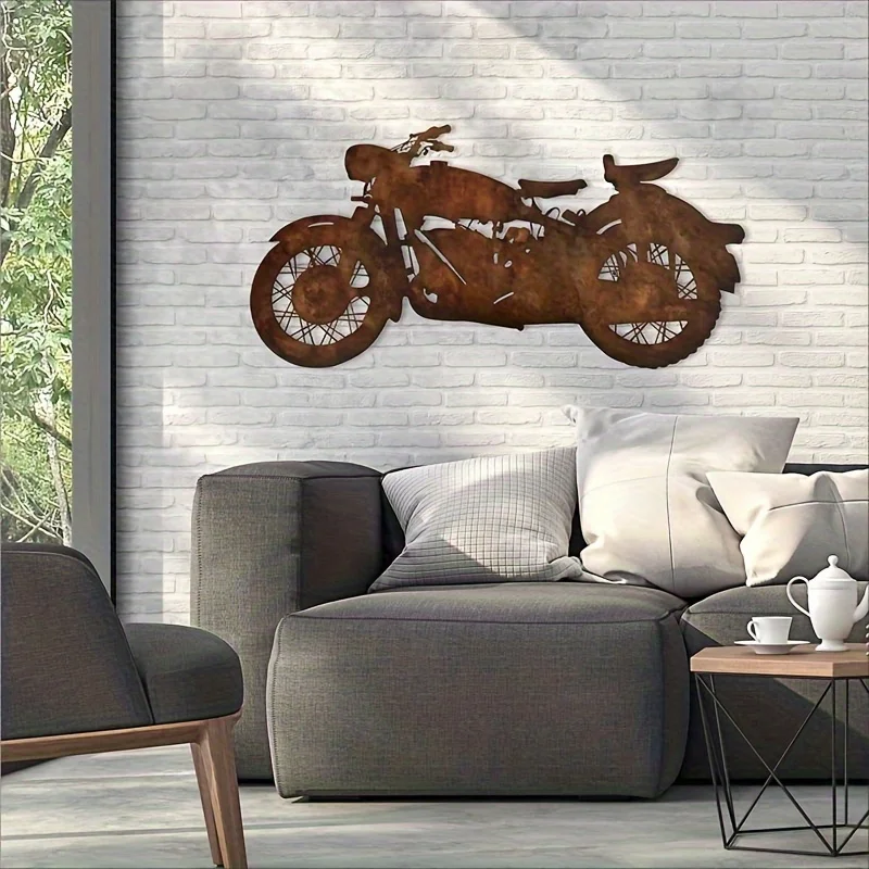 Home Decoration Metal Crafts Motorcycle Silhouette Wall Art Retro Home And Office Decoration Creative Statue Ornaments Pendant.
Home Decoration Metal Crafts Motorcycle Silhouette Wall Art Retro Home And Office Decoration Creative Statue Ornaments Pendant.