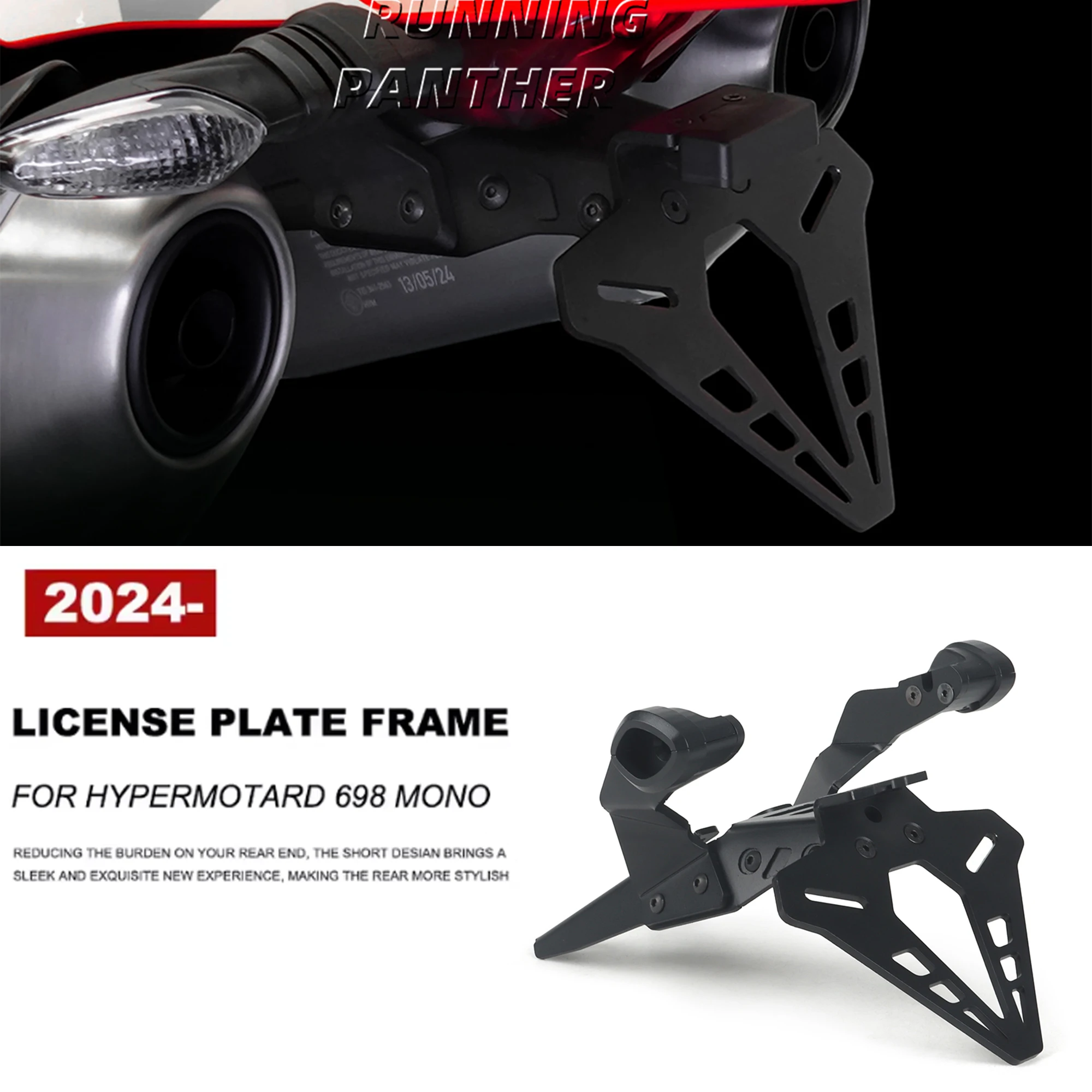 Motorcycle Rear short neat license plate holder tailstock bracket LED light bracket FOR HYPERMOTARD 698 MONO 2024-
Motorcycle Rear short neat license plate holder tailstock bracket LED light bracket FOR HYPERMOTARD 698 MONO 2024-