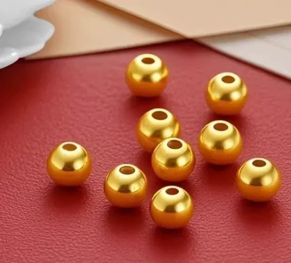 3D-шары из твердого золота, бусины из чистого золота 24K, блестящие бусины, рассыпные бусины, круглые бусины для рукоделия
3D-шары из твердого золота, бусины из чистого золота 24K, блестящие бусины, рассыпные бусины, круглые бусины для рукоделия
