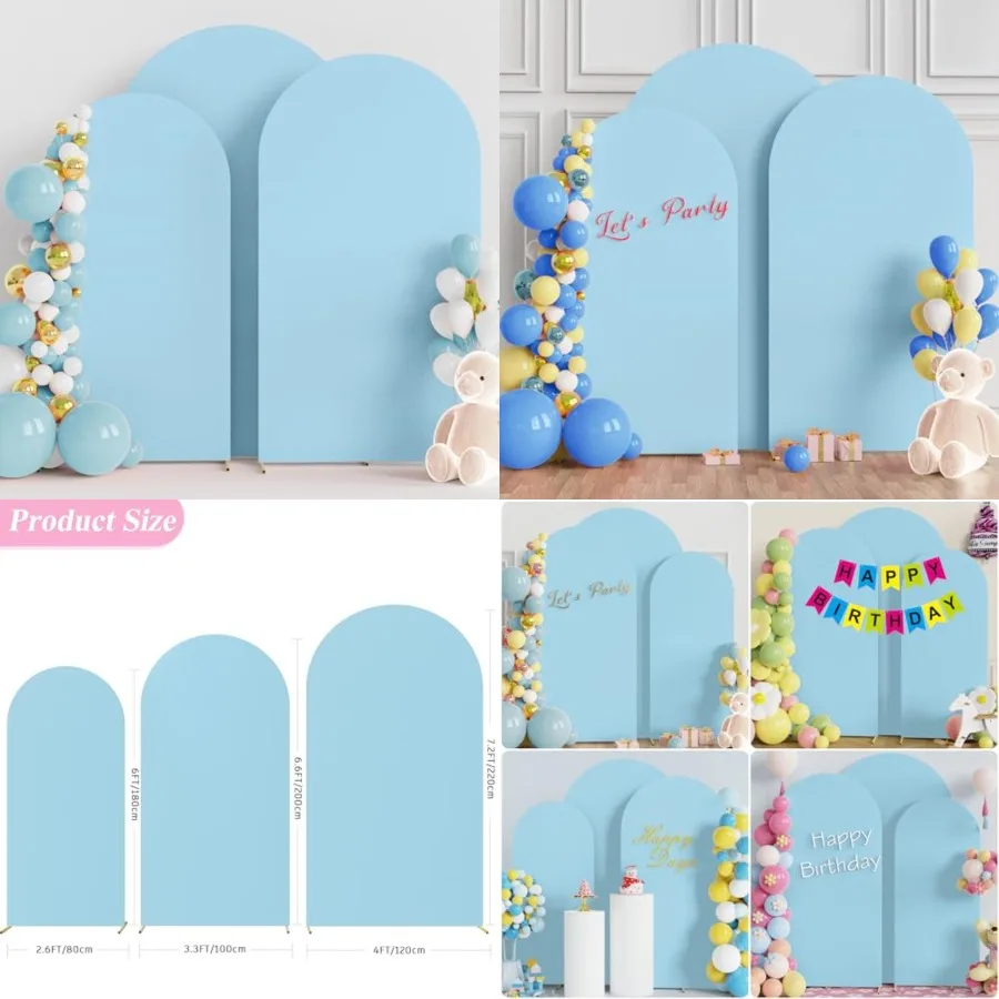 Wedding Arch Cover 7.2FT, 6.6FT, 6FT Set of 3 Spandex Fitted Wedding Arch Stand Covers for Round Top Chiara Arch Backdrop Stand
Wedding Arch Cover 7.2FT, 6.6FT, 6FT Set of 3 Spandex Fitted Wedding Arch Stand Covers for Round Top Chiara Arch Backdrop Stand