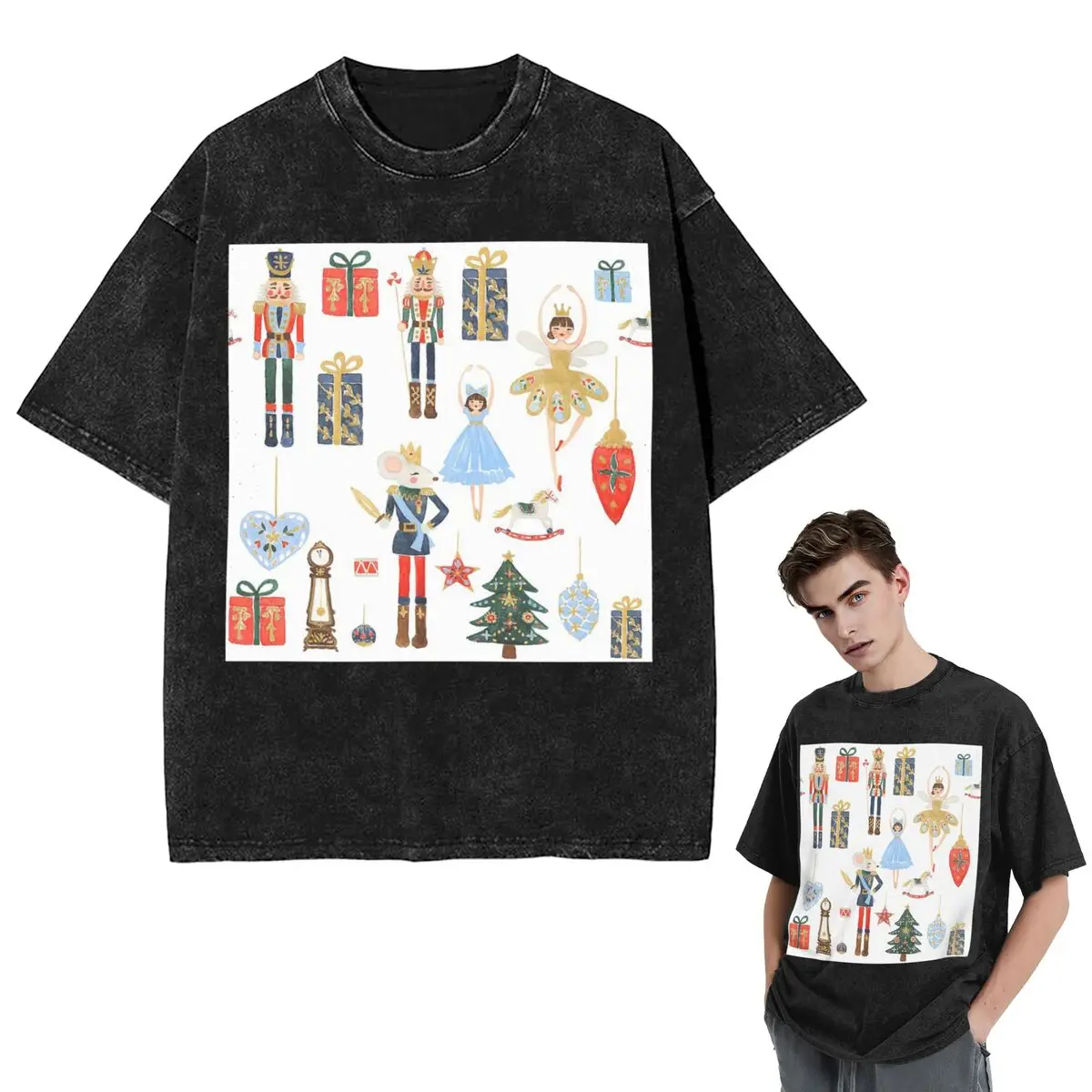 Уличная одежда, футболки, рождественские Щелкунчики, звезды, балерина, скрипка, футболка с коротким рукавом, футболка в стиле хип-хоп, топы, футболки для мужчин и женщин
Уличная одежда, футболки, рождественские Щелкунчики, звезды, балерина, скрипка, футболка с коротким рукавом, футболка в стиле хип-хоп, топы, футболки для мужчин и женщин