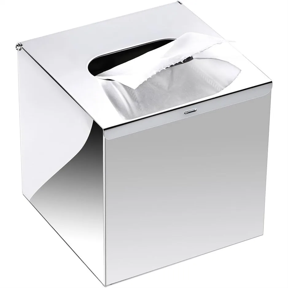 Stainless Steel Tissue Box Cover Wall Mounted, Square Paper Facial Holder for Bathroom Bedroom Office
Stainless Steel Tissue Box Cover Wall Mounted, Square Paper Facial Holder for Bathroom Bedroom Office