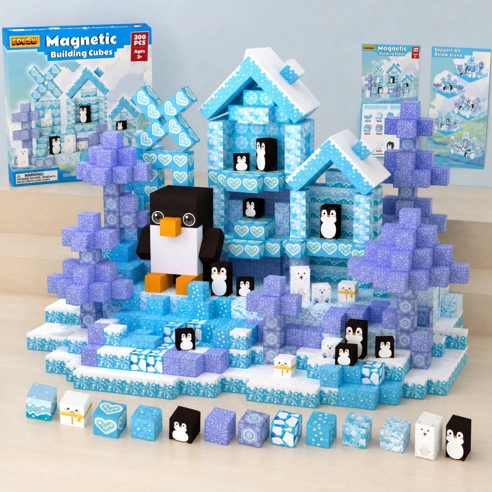NEW Magnetic Building Blocks, Ice Snow World Cute Penguin Igloo, 3D DIY STEM Educational Toy, Birthday Holiday Gift Decor Box
NEW Magnetic Building Blocks, Ice Snow World Cute Penguin Igloo, 3D DIY STEM Educational Toy, Birthday Holiday Gift Decor Box