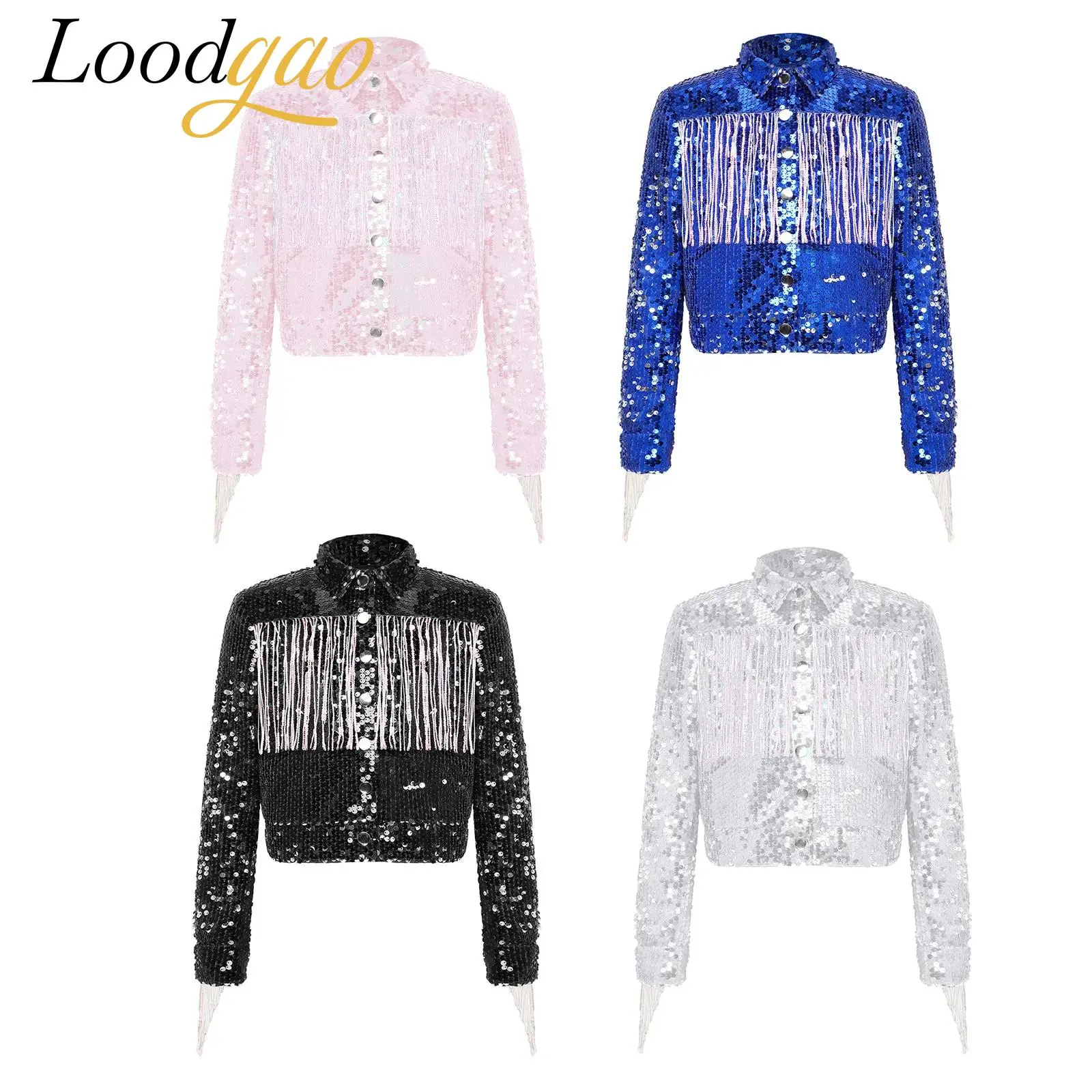 Children Tassel Lapel Coats Sparkly Outerwear Kids Hip Hop 70s Disco Outfit Girls Shiny Jazz Dance Costume Sequin Fringed Jacket
Children Tassel Lapel Coats Sparkly Outerwear Kids Hip Hop 70s Disco Outfit Girls Shiny Jazz Dance Costume Sequin Fringed Jacket
