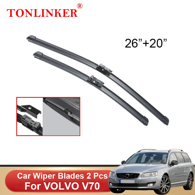 TONLINKER Car Wiper Blades For VOLVO V70 III 2008 2009 2010 2011 2012 2013 2014-2016 Car Accessories Front Windscreen Wiper
TONLINKER Car Wiper Blades For VOLVO V70 III 2008 2009 2010 2011 2012 2013 2014-2016 Car Accessories Front Windscreen Wiper